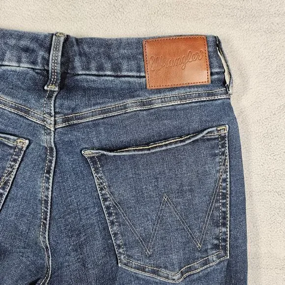 Wrangler Bespoke Bootcut Jeans 27x32.5 High Rise Lacey Jean Comfort Denim Dark - Picture 10 of 14